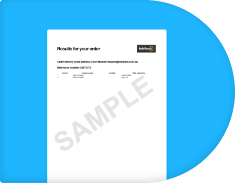 Sample document of Property Search by Owner​