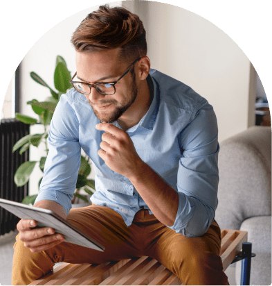 Man with ipad