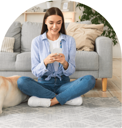 Woman checking her phone