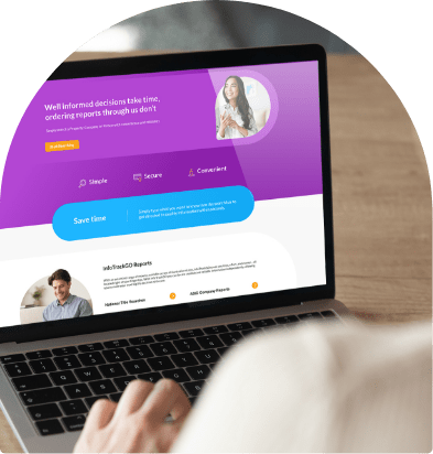 Person searching in InfoTrackGO website
